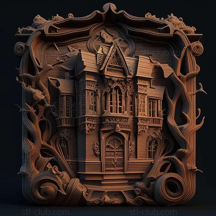 3D model haunted mansion (STL)